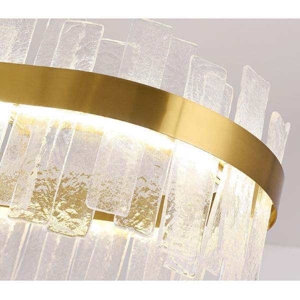Handmade Cracked Glass And Crystal Pendant Lighting Modern Chandelier Lights ODM ISO9001