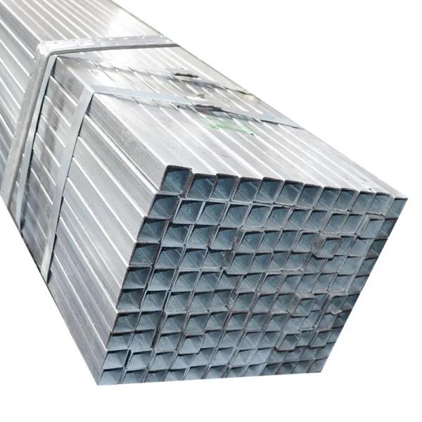 Zinc Coated Steel Hollow Pipe Section Galvanized Steel Square Metal Tube
