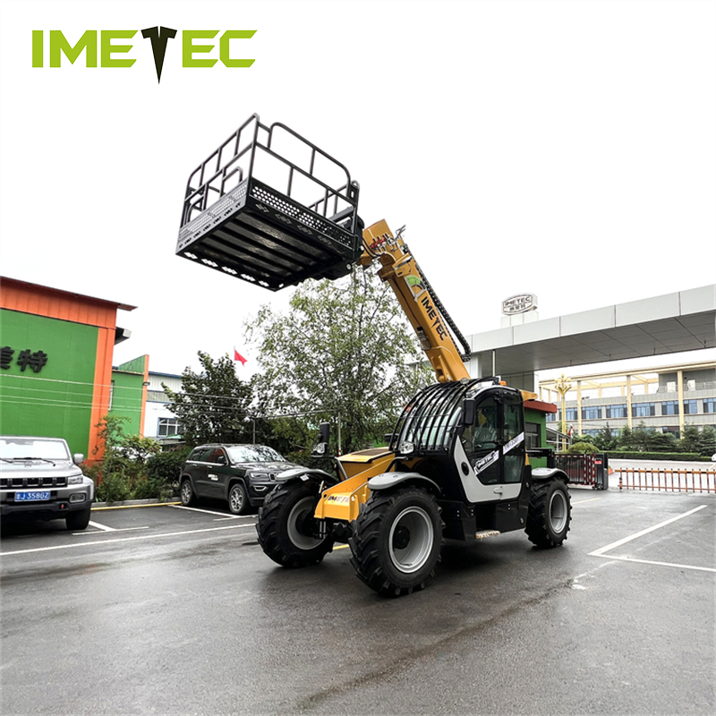 Compact IMETEC Telescopic Arm Loader Flexible Steering Small Telescopic Handler