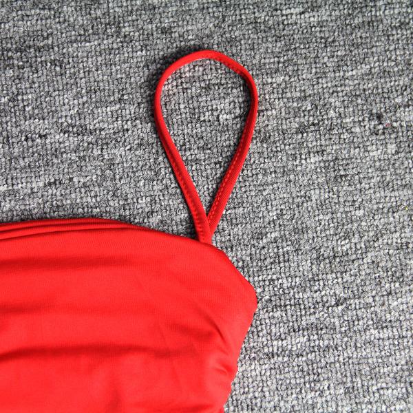 Spaghetti Straps Club Stretch 66cm Sleeveless Pleated Bodycon Dress