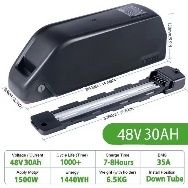 48V 30Ah Hailong Ebike Battery Pack for Fat Tire Electric Bicycles with OEM/ODM