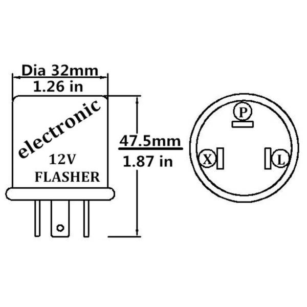 Светосигнализатор приведенный сверхмощного поворотника электронный, 12V 3 прикалывает микро- чередуя светосигнализатор приведенный