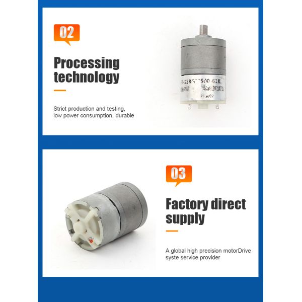 Factory Wholesale Customized FT-32RGM500 12V 24V  32mm Spur Gearbox High Speed Dc Gear Motor