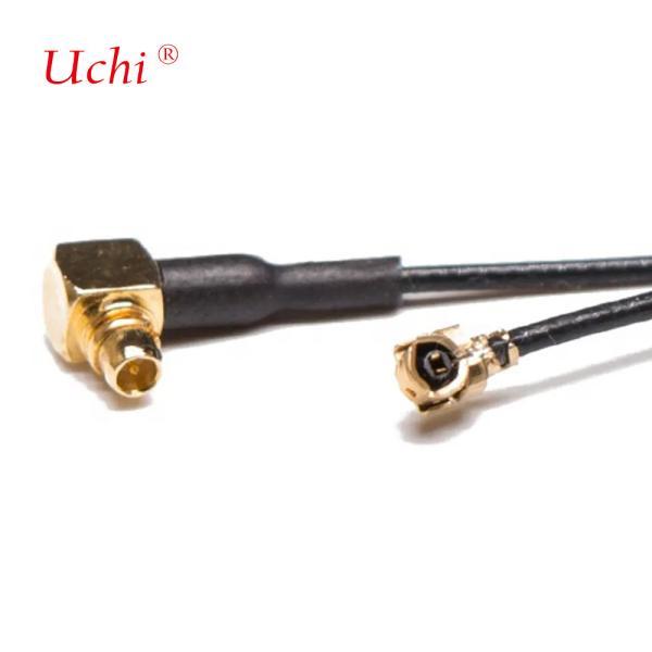 Low Loss 1.13mm Cable Right Angle MMCX Male To MHF1 UFL Cable Assembly