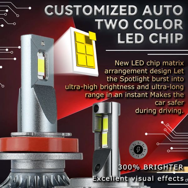 50000hrs Car LED Headlight Customized Brightness high power car headlight bulbs