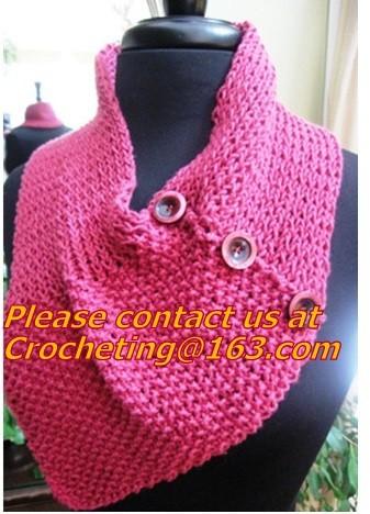 Fashion Accessory New Style Knitting Scarf Loopschal Wave Knit Scarf, Crocheted Ruffle Sca