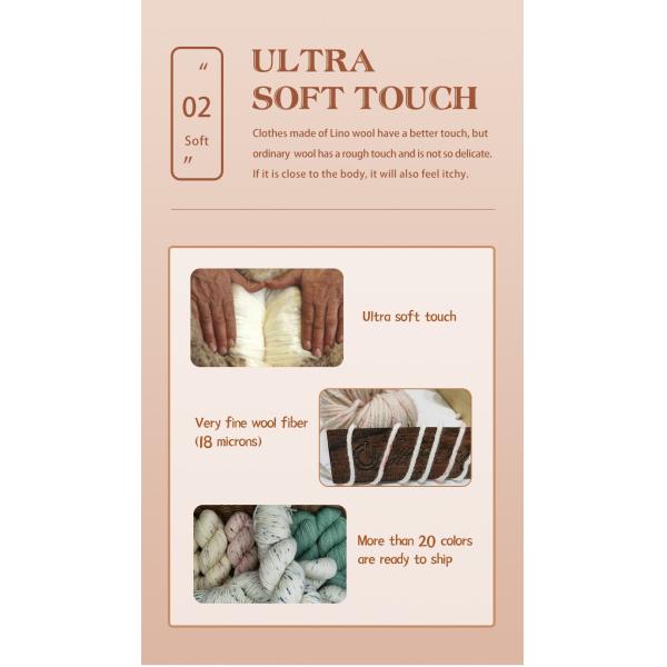 4/8NM Soft Light Warm Spray Dyed Merino Wool For Hand Knitting Sweater Baby Blanket Scarf