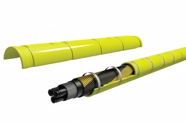 Polyurethane Submarine Cable Protection Duct Red PU Ducting For Submarine Cable Protection