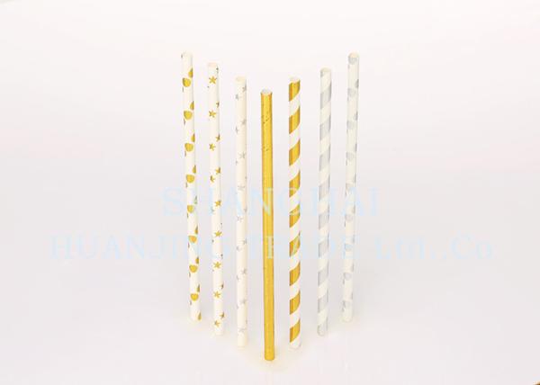 Durable Thick Paper Drinking Straws Reusable  FDA Approved No Pulluting