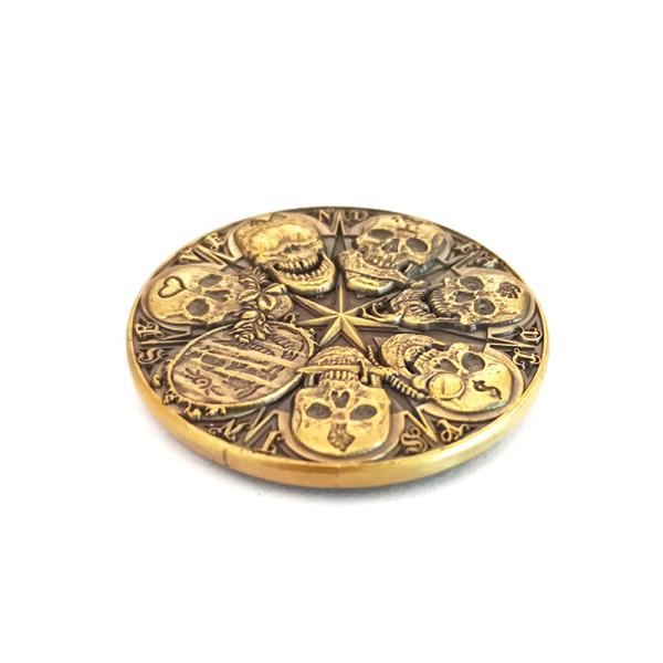 3D Die Casted Metal Coins Collectible Antique Brass Coin 7 Deadly Sins Design