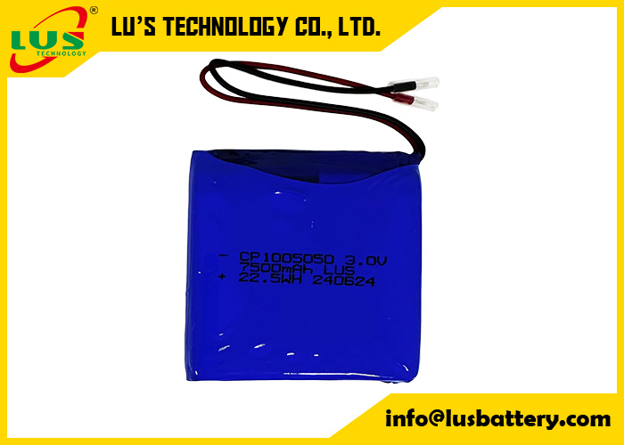 CP1005050 Литий Pouch Cell Поставщик LUS батарея 3,0 v 7500mah тонкая батарея OEM