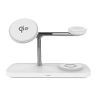 Carregador sem fio portátil e magnético Qi All In One Carregador rápido Branco e Preto