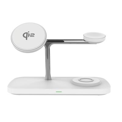 Black And White QI2 All In 1 Foldable Wireless Charger For Iphone Iwatch Earphone