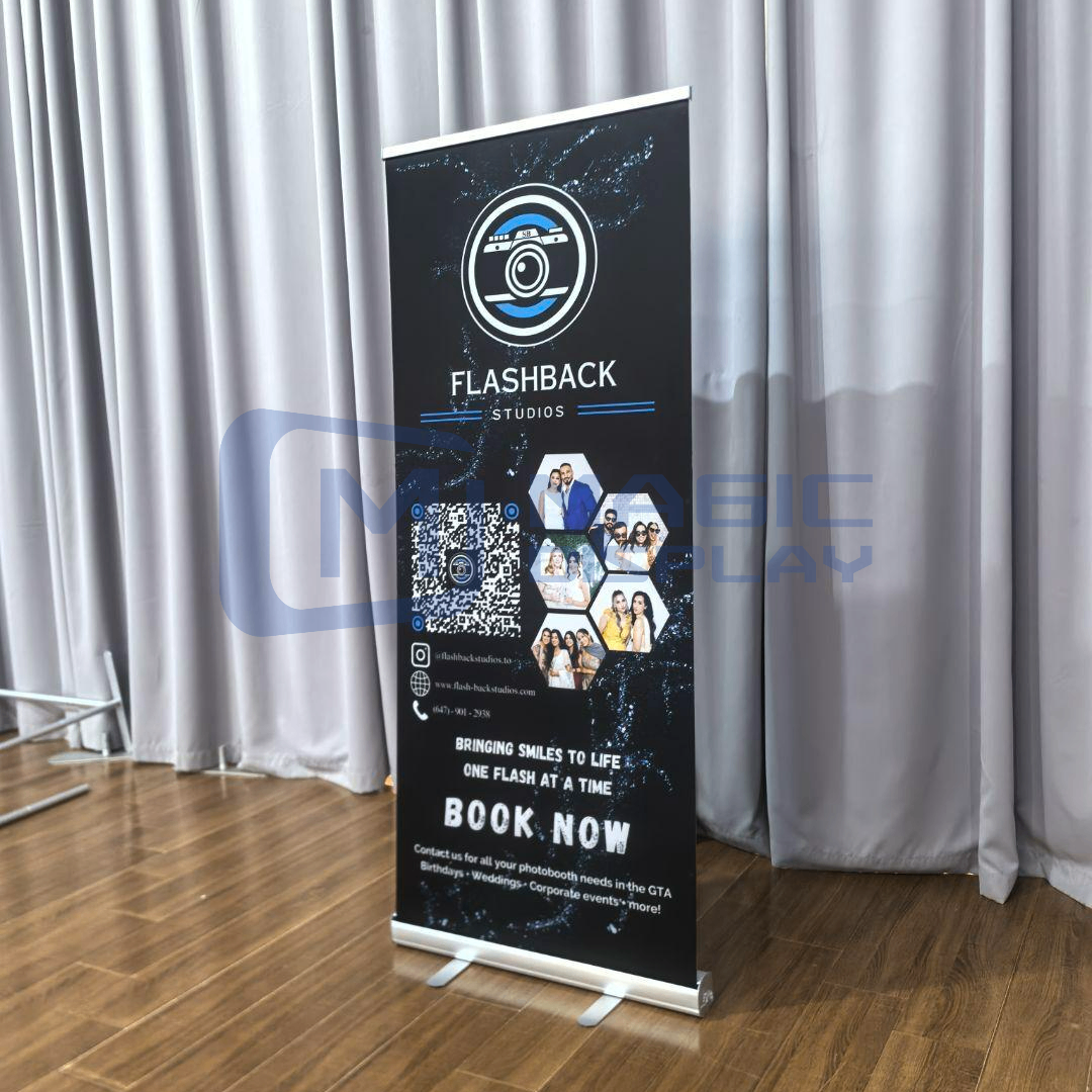Premium Retractable Banner Stand Portable Trade Show Roll Up Banner