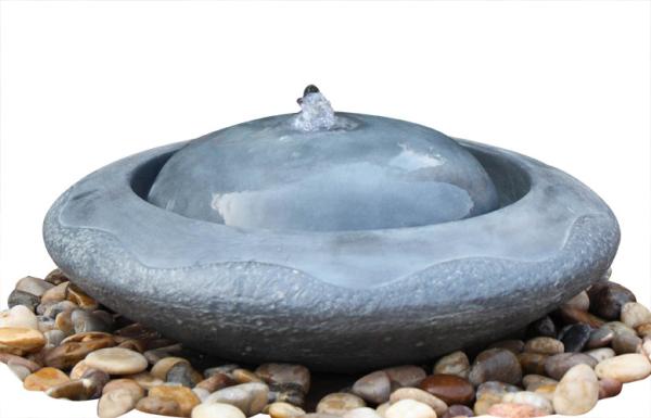 Modern Black Marble Outdoor Sphere Water Fountains For Garden