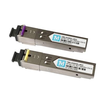 Network POE Wavelength 1490nm/1550nm SC Connector DDM WDM Simplex Optical Module Transceiver SFP Module 2.5G BIDI 60km