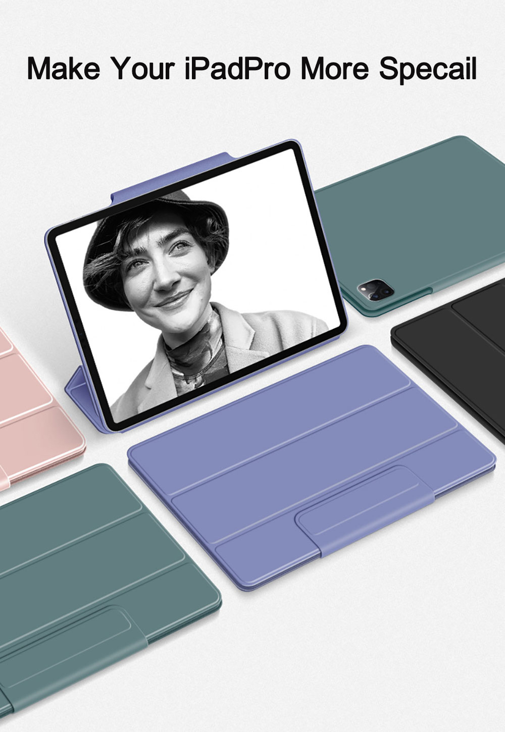 For Ultra Slim Tri-Fold Magnetic Smart Folio Tablet Case for iPad 10.2 10.9 11 Inch Custom Logo OEM