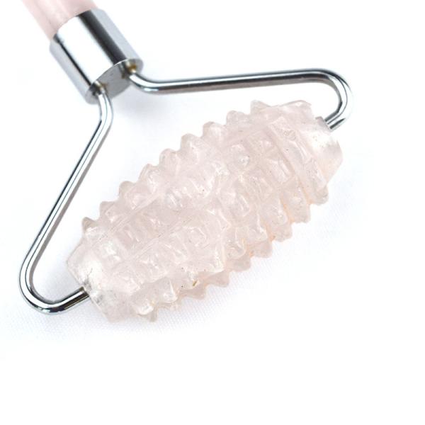 2024 Natural Rose Quartz Facial Roller Guasha Crystal Massager for Face and Eye Massage Beauty Products