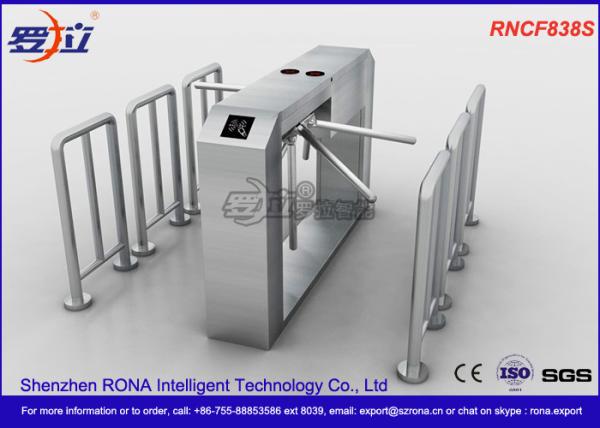 Waist High Tripod Turnstile Gate Mechanism Intelligent Antirust For Station