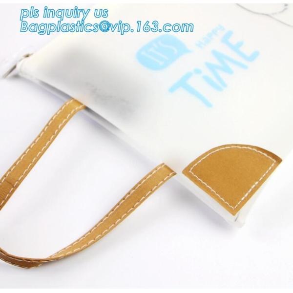 Fashion lock Packaging Bag with Slider Fashion PVC sealed stationery bag, stationery frosted pvc bag with slider