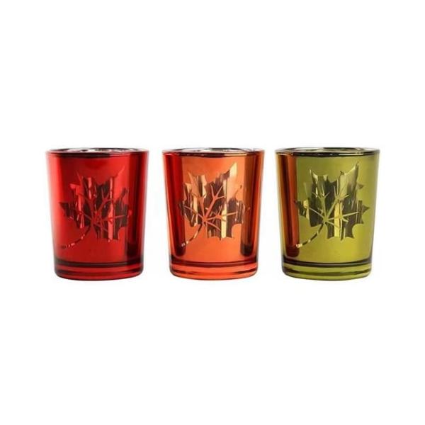 Christmas Color Glass Candle Holder Tealight Mercury Votive Candle Holders