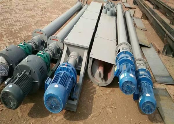 Lâminas espirais horizontais do passo do dobro 3Kw do transporte de parafuso 159mm do cascalho da areia