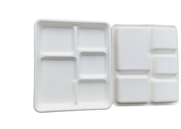 5 Compartment Biodegradable Serving Trays