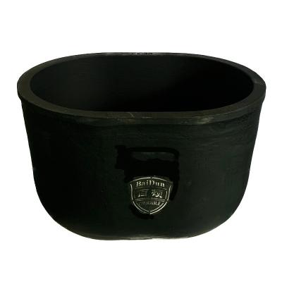 Black High Carbon Graphite Crucible Cylindrical Graphite Clay Crucible 15.5kg Capacity