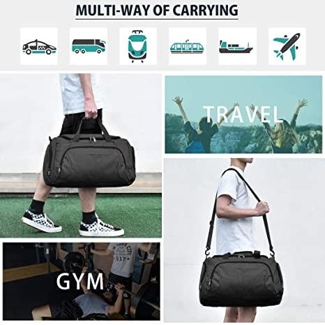 Duffle Large Waterproof Swimming Bags With Shoes Compartment Weekender Overnight Bag