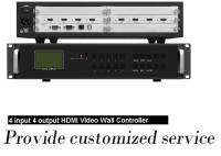 HDMI 4 em 4 para fora dos portos fêmeas video do controlador 2x2 RJ45 da parede 4K para 9 telas