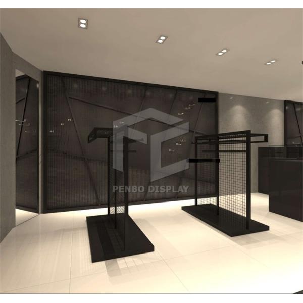 Clothing Displays Racks Cloth Hanger Stand For Showroom Melamine Board ODM
