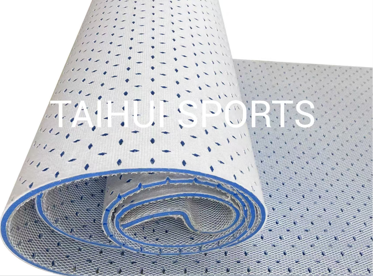 PE Foam Shock Pad Underlay for Artificial Grass with Better Shock Absorption Vertical Deformation 4~8mm and 3D Mesh Fabric