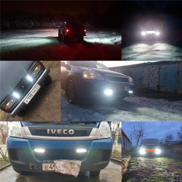 Black Aluminum Alloy 18W DRL LED Car Light Bulb