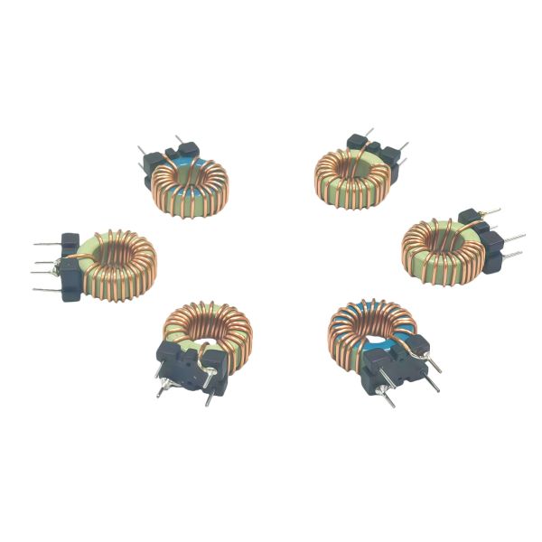 High Magnetic Flux Efficiency Toroidal Inductor with Vertical Base and 5 Turns Enameled Wire