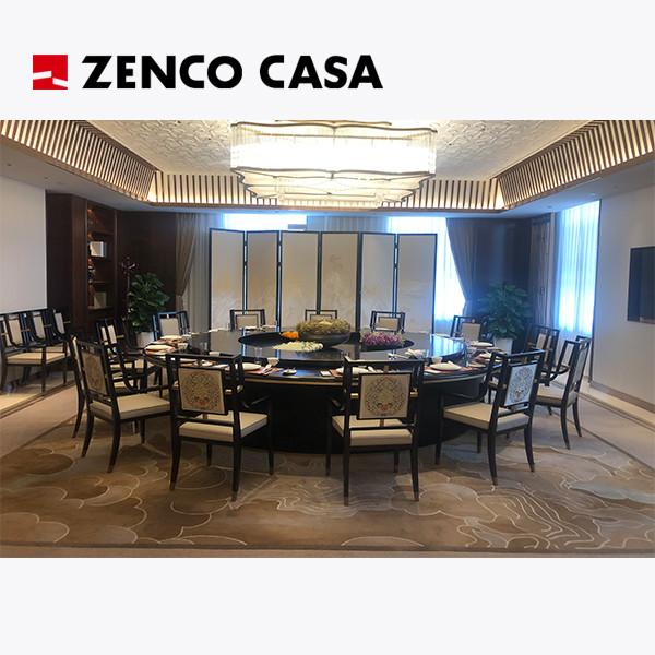 Hotel de estilo chinês Sala de banquetes mesa de jantar elétrica e cadeiras para restaurante do hotel