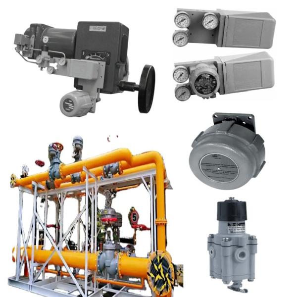 Natural Gas Valve Skid Masoneilan 37002 Series Butterfly Control Valve SVI2 SVI3 4700E Valve Positioner 496 Rotary Switch