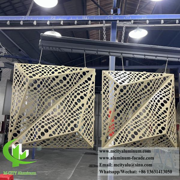 Conception de façade 3D tôle métallique revêtement d'aluminium tôle perforée