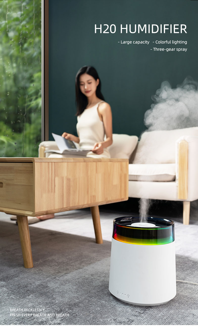 Customized 3L Water Tank 360 Nozzle Cool Mist Top Fill Quiet Rapid Ultrasonic Humidifier for Bedroom Baby Nursery and Plant