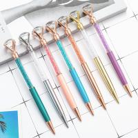 Gros stylo à bille en diamant de cristal de 1,0 mm stylo à bille de cadeau en métal brillant