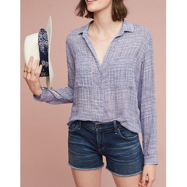 2017 женщин работают рубашки рукава глубокой в-шеи блузок длинные для женщин