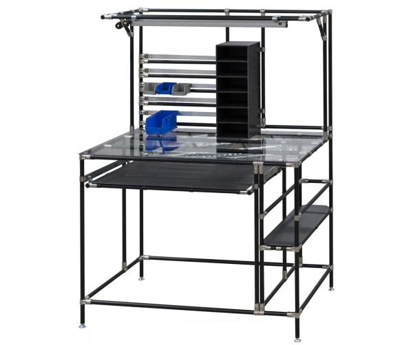 Établi en aluminium de profil de tuyau maigre enduit d'Assemblée pour l'atelier