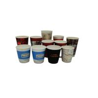 Comida en relieve 16 oz 390cc papel tazón de doble pared Kraft copas de papel
