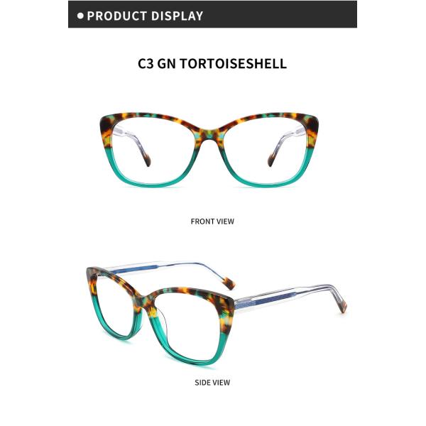 CE de luxe de Cat Eye Optical en verre de cadre d'acétate de femmes approuvé