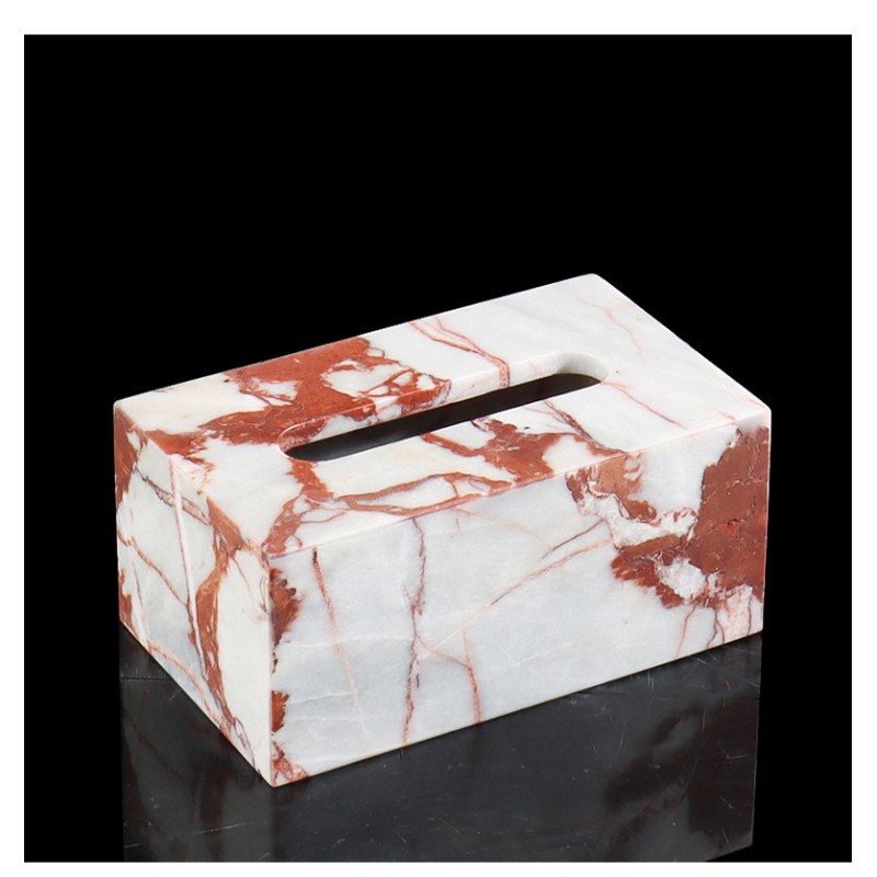 Wholesale Luxury Modern Marble Tissue Paper Storage Box for Living Room Dining Tables Desktop