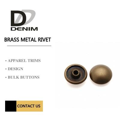 Antique Brass Metal Rivets , Custom Clothing Rivets Custom Size Available