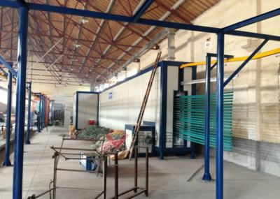 Linha de produção de revestimento sala automática do poder de alumínio do perfil do sistema da pintura