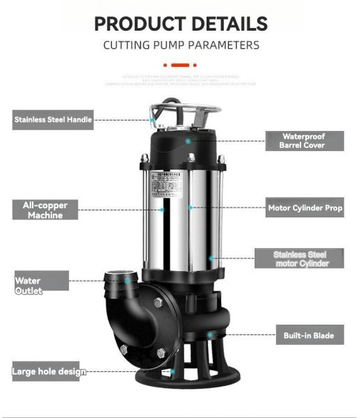 Stainless Steel Electric Water Pump Sewage Submersible Pump WQ Series