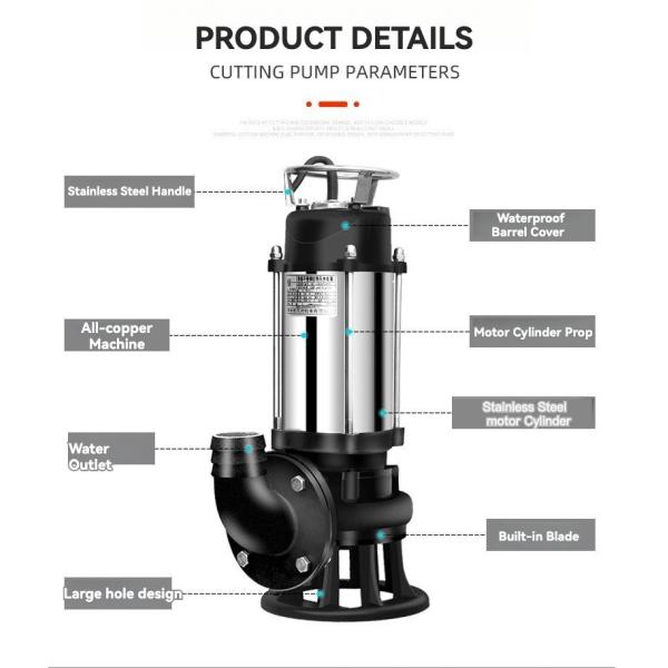 Cast Iron Submersible Municipal Sewage Pump For Domestic Utilities