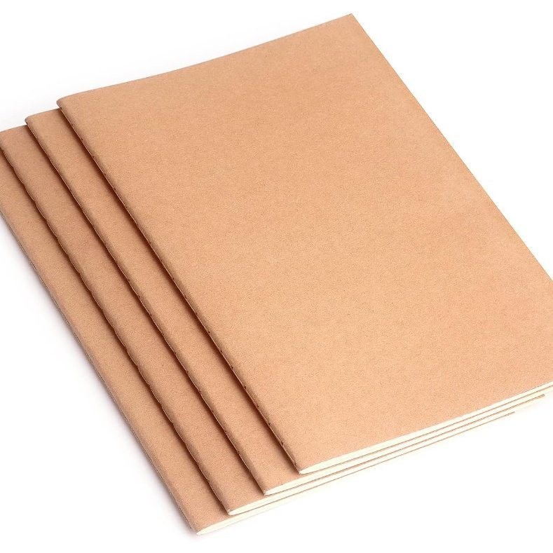 100 Pages/ 50 Sheets Soft Kraft Cover Notebook Perfect for Students and Professionals