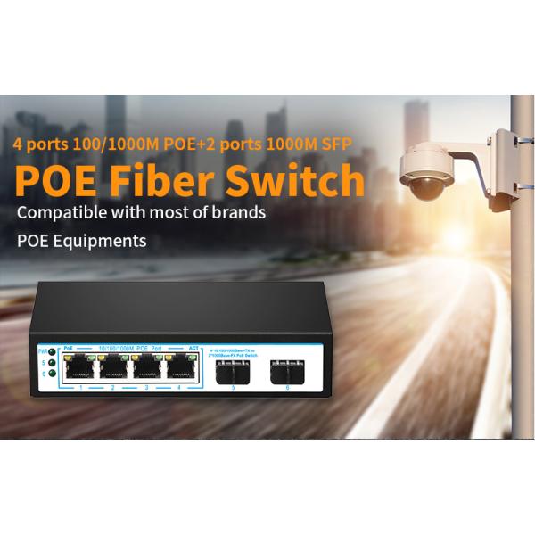 250W переключатель Dante Poe переключателя Poe портов наивысшей мощности 4 быстрый охлаждая